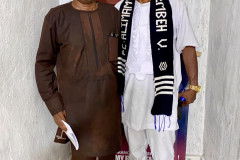 PC Alimamy Baio Yembeh V with The honorable Ibrahim Jalloh, Resident Minister, NE Region (left).